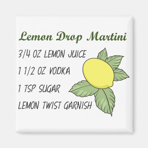 Lemon Drop Martini Magnet
