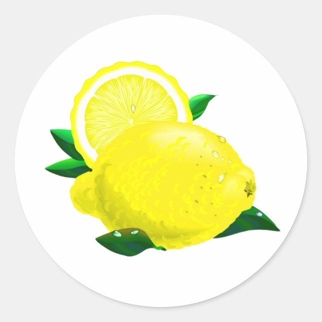 Lemon Drops Classic Round Sticker (Front)