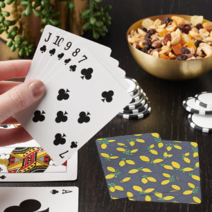 Lemon Drops Food Art Pattern Playing Cards