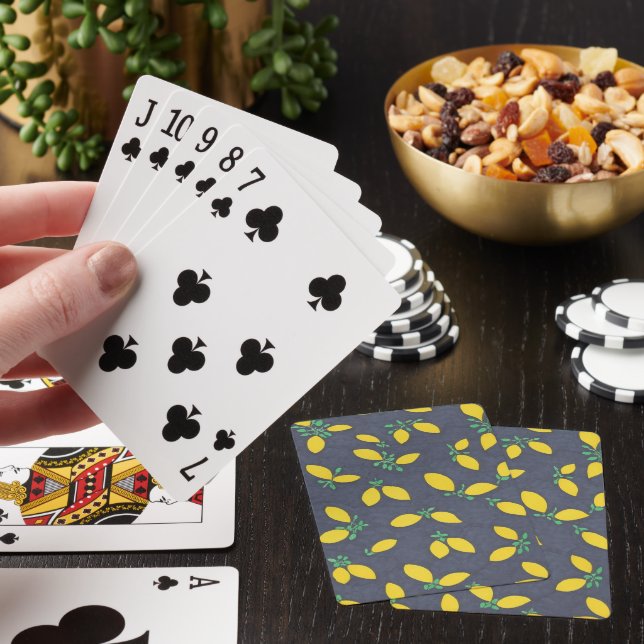 Lemon Drops Food Art Pattern Playing Cards (In Situ)