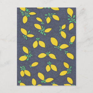 Lemon Drops Food Art Pattern Postcard