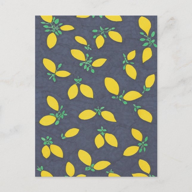 Lemon Drops Food Art Pattern Postcard (Front)