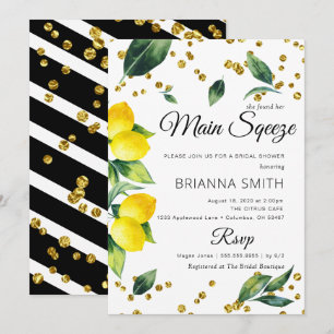 Lemon Elegant Bridal Shower Invitation