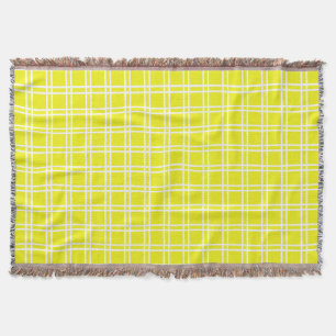 Lemon Elegant Lattice at Emporiomoffa Throw Blanket