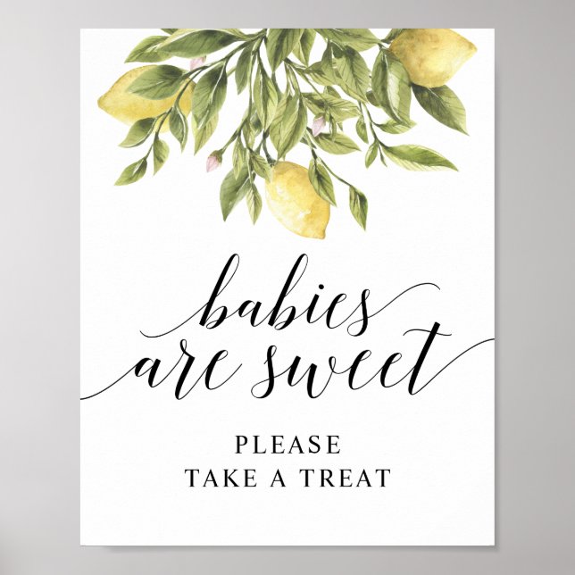 Lemon Elegant Typography  BABIES ARE SWEET v2 Poster (Front)