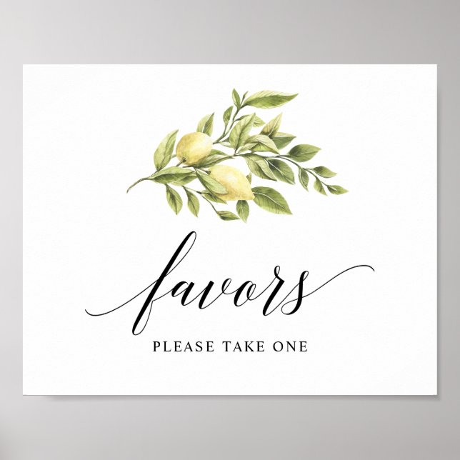 Lemon Elegant Typography  favor  Poster (Front)