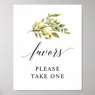 Lemon Elegant Typography  favour  Poster