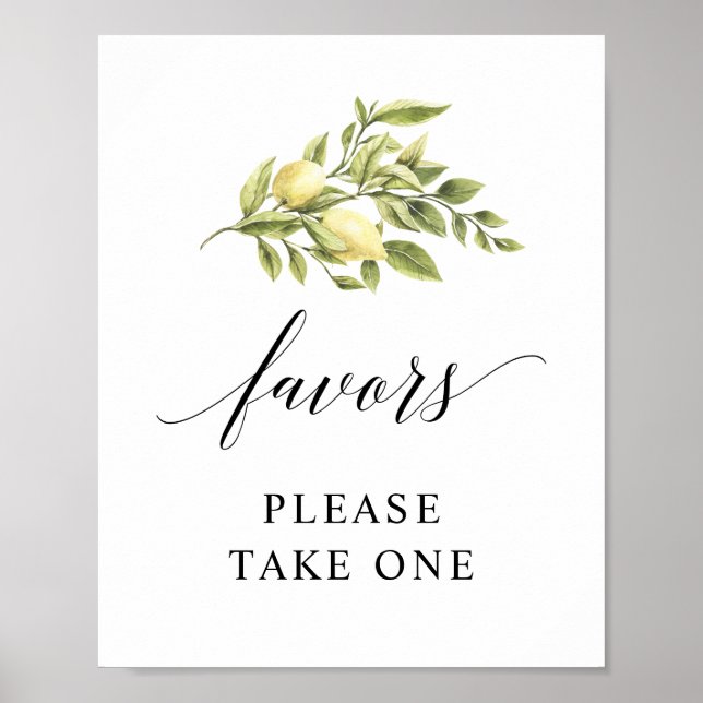 Lemon Elegant Typography  favour  Poster (Front)