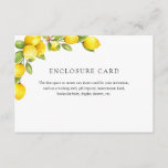 Lemon Enclosure Card<br><div class="desc">Use this space to custom create any insert card for your invitation such as a gift registry,  wishing well,  honeymoon fund,  books for baby,  display shower,  etc. Featuring watercolor lemon branches and greenery</div>