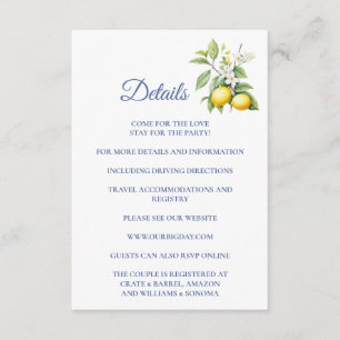 Lemon Enclosure Card Details