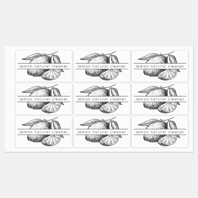 Lemon Essential Oil Spray Bottle Waterproof (Sheet)