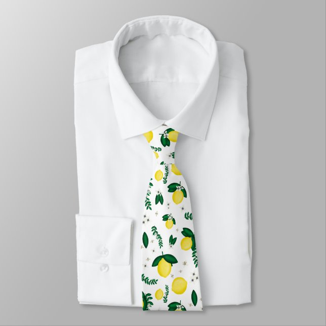 Lemon Explosion Neck Tie (Tied)