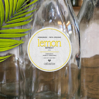 Lemon Extract Personalised Bottling Label