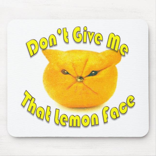 Lemon Face Mouse Mat (Front)