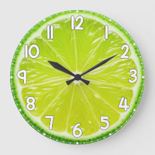 Lemon Face Wall Clock – Fresh Citrus Kitchen Home
