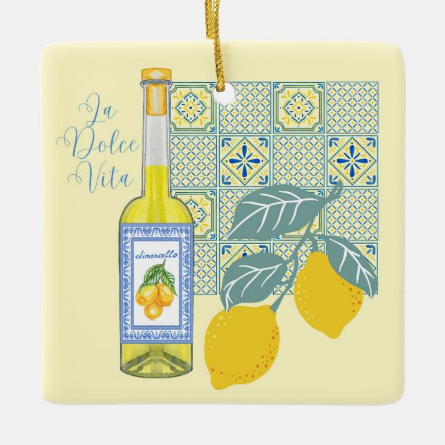  Lemon Farm Retro Ceramic Ornament (Front)