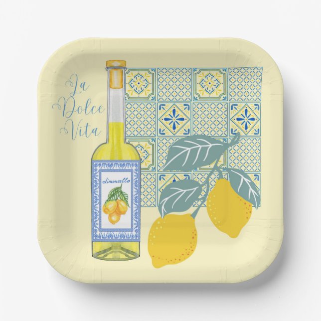  Lemon Farm Retro Paper Plate (Front)