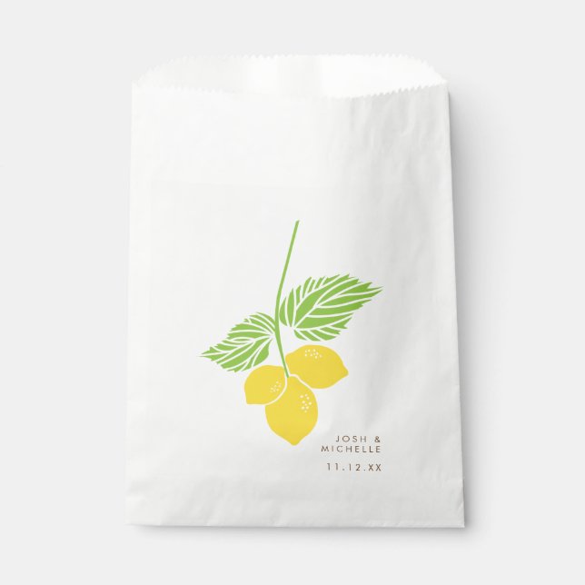 Lemon Favour Bag, Wedding favour bag, shower favou Bags (Front)