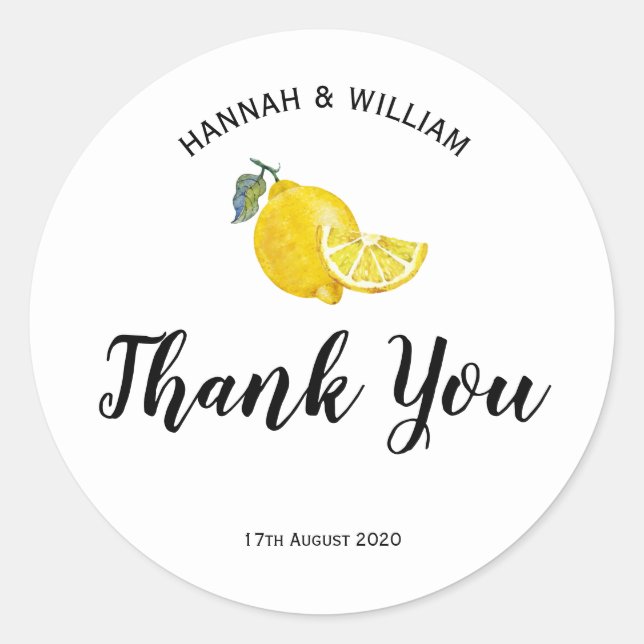 Lemon favour sticker (Front)
