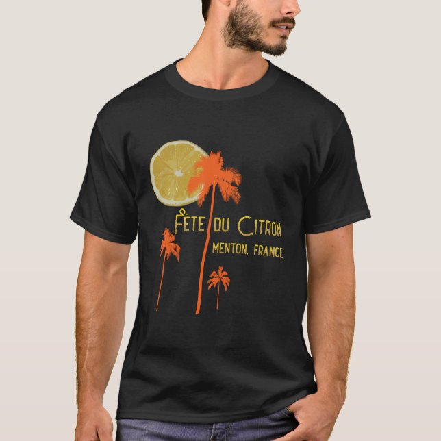 Lemon Festival Fete Du Citron Menton France French T-Shirt (Front)
