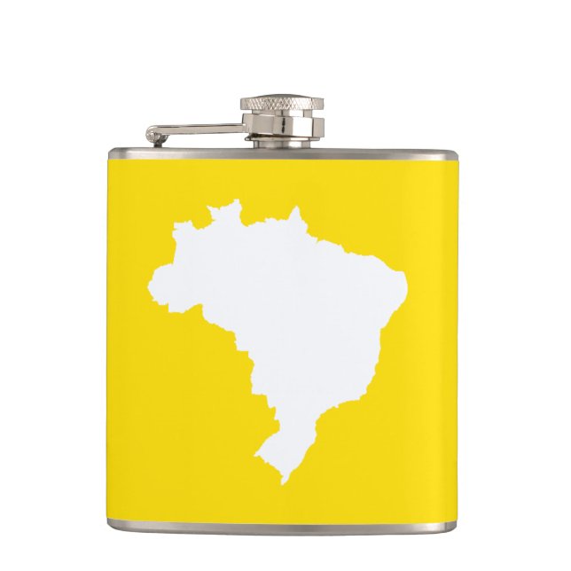 Lemon Festive Brazil Hip Flask (Front)