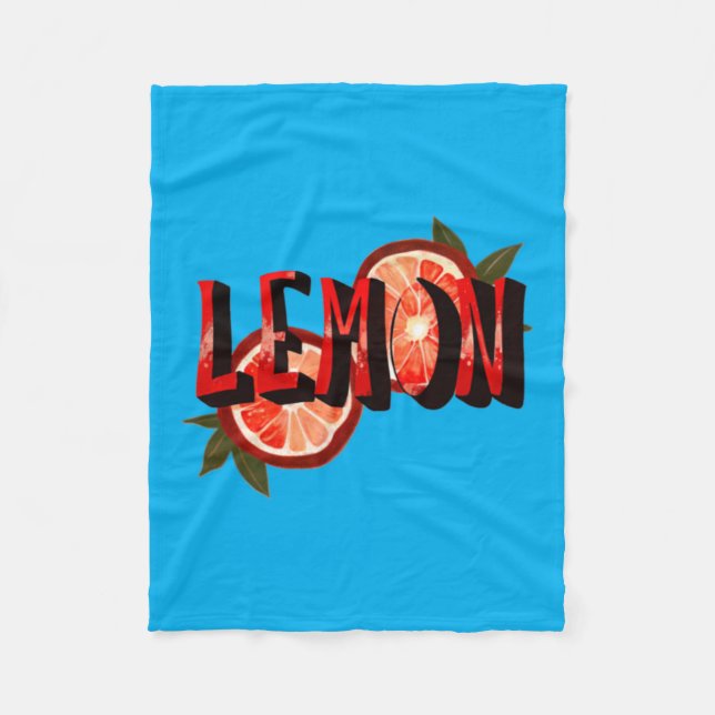 Lemon Fleece Blanket (Front)