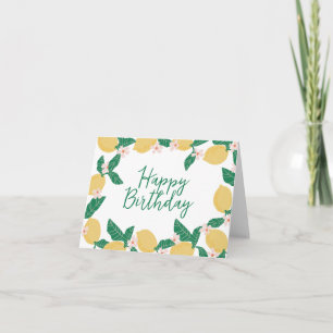 Lemon Floral Card
