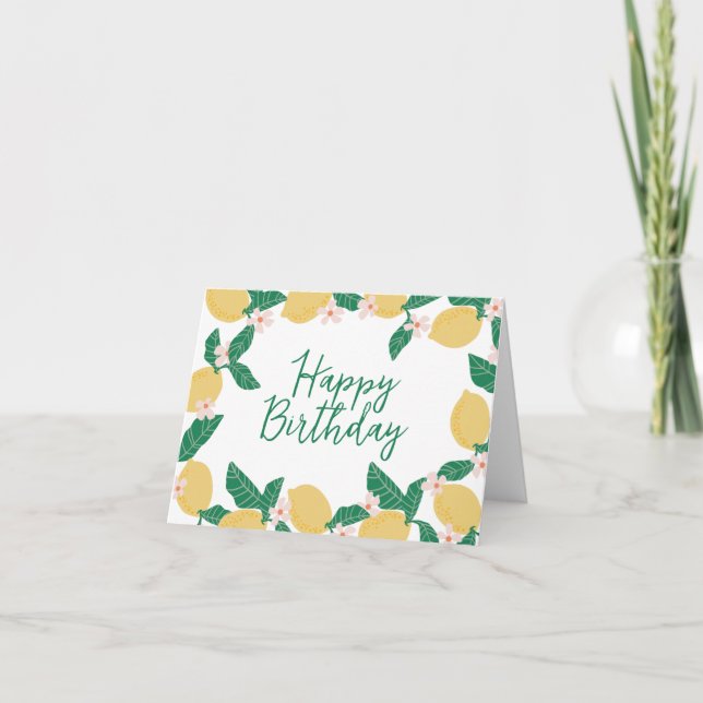 Lemon Floral Card (Front)