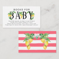 Lemon Floral Citrus Foliage Pink Books for Baby
