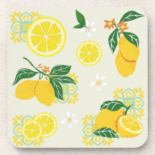 Lemon Floral Coaster