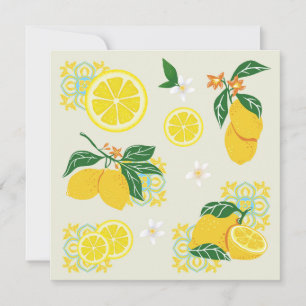 Lemon Floral Invitation