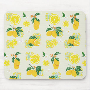 Lemon Floral Mouse Mat