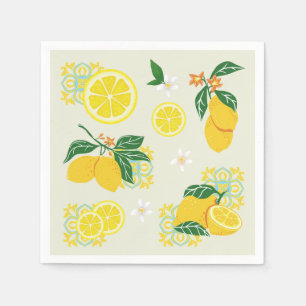 Lemon Floral Napkin