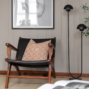 Lemon Floral pink Peony rustic Pattern monogram Cushion