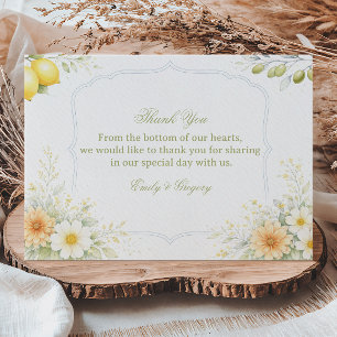 Lemon Floral Soft Appreciation Thank You Card