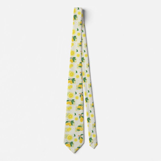 Lemon Floral Tie (Front)