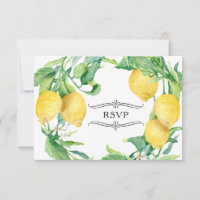Lemon Floral Wreath Vintage Farm Blue White Tile