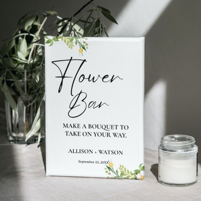 Lemon Flower bar sign bridal shower flower Sign (Creator Uploaded)