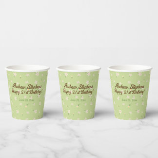 Lemon Flower Pattern Paper cup