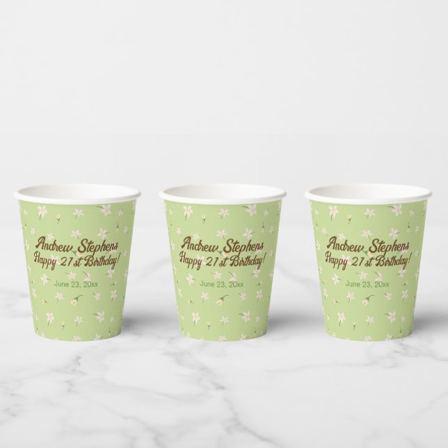 Lemon Flower Pattern Paper cup (Multi)