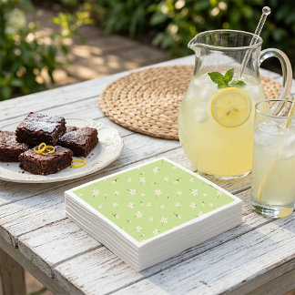 Lemon Flower Pattern Paper Napkin