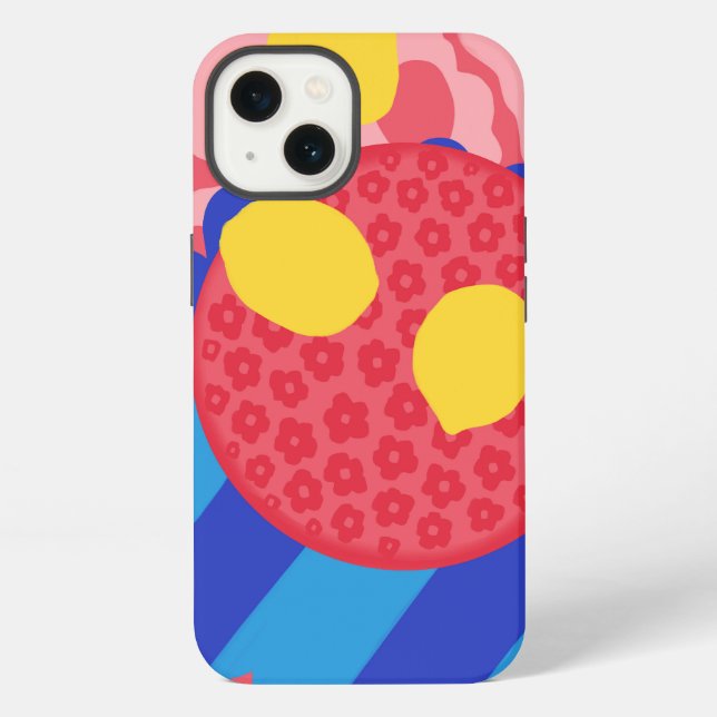 Lemon Flower Plate iPhone Case (Back)