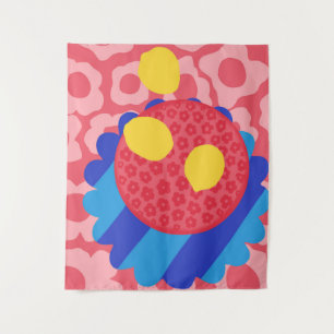 Lemon Flower Plate Tapestry