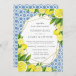 Lemon Foliage Mediterranean Wedding Invitation<br><div class="desc">Lemon Foliage Mediterranean Bridal Shower Invitation featuring a Lemon Foliage Mediterranean background, and a modern marriage invitation template. Click on the “Customise it” button for further customisation of this template. You will be able to modify all text, including the style, colours, and sizes. You will find matching items further down...</div>