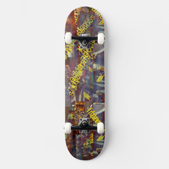 Lemon Font Graffiti Skateboard (Front)
