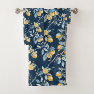 Lemon French Country Bath Towel Set