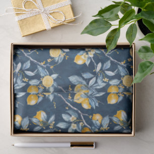 Lemon French Country Citrus Pattern Tissue Paper