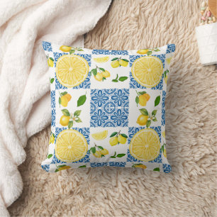 Lemon French Country Tile Elegant Modern Pattern Cushion