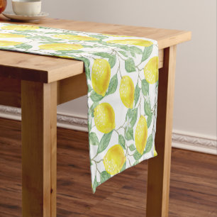 LEMON FRESH FRUIT PATTERN SHORT TABLE RUNNER