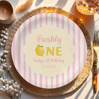 Lemon Freshly One Birthday Paper Plates